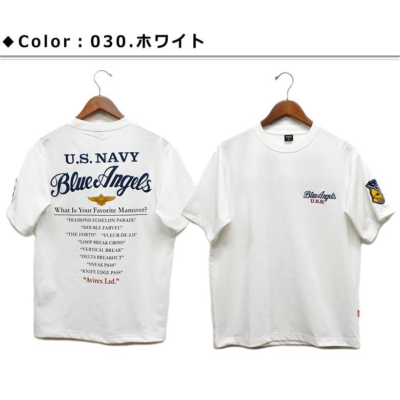国内発/本物保証/AVIREX BLUE ANGELS EMBROIDERY Tシャツ 4color アヴィレックス AVIREX BLUE ANGELS EMBROIDERY SHORTSLEEVE T