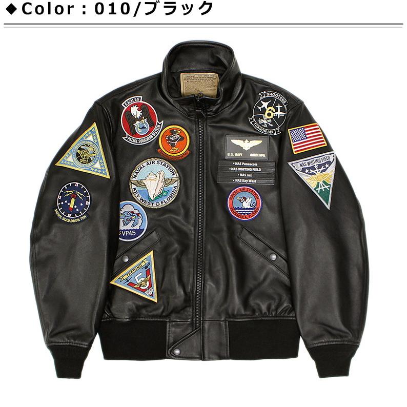 AVIREX(アヴィレックス) SHEEP STAND L‐2 JACKET "NAVAL AIR STATION  MIAMI" / シープ革 スタンド襟 L-2ジャケット "ネイバルエアステーション マイアミ"｜p-mrt｜03