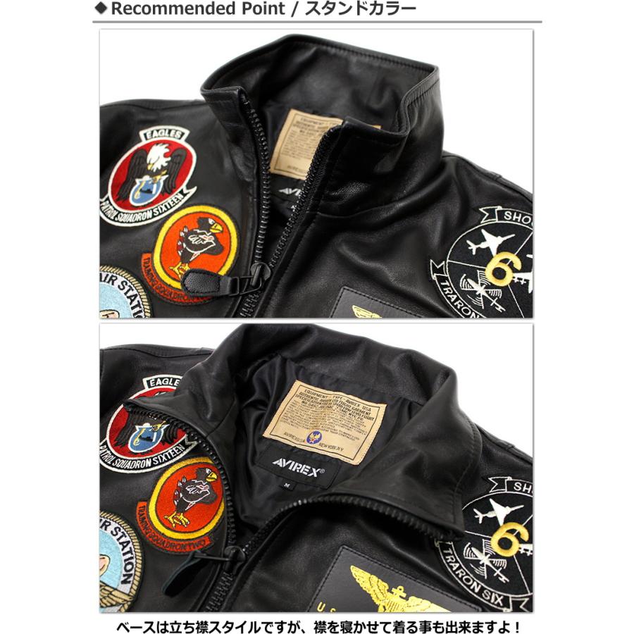 AVIREX(アヴィレックス) SHEEP STAND L‐2 JACKET "NAVAL AIR STATION  MIAMI" / シープ革 スタンド襟 L-2ジャケット "ネイバルエアステーション マイアミ"｜p-mrt｜11