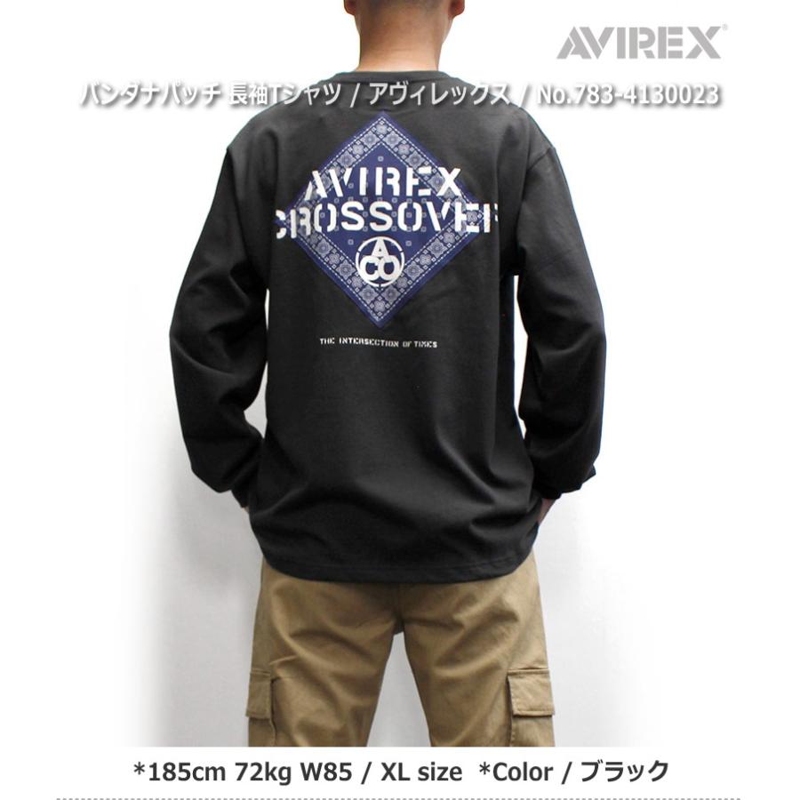 AVIREX アビレックス バンダナパッチ付き 長袖Tシャツ AVIREX アビレックス バンダナパッチ付き 長袖Tシャツ