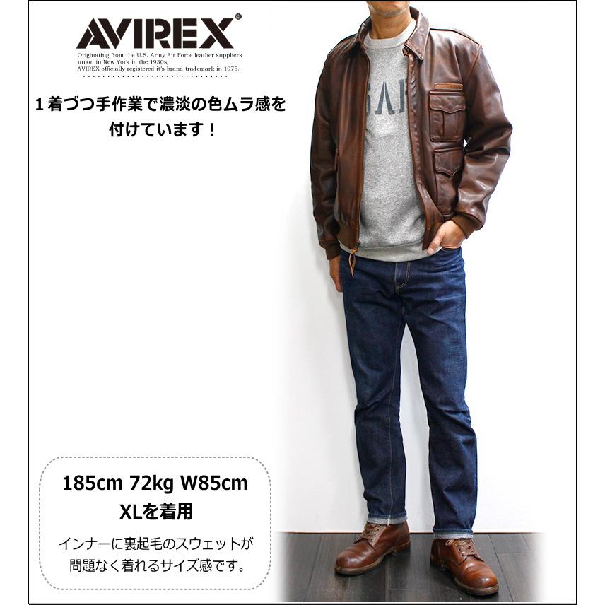 アヴィレックス AVIREX レザージャケット A-2 本革 XL相当 AVIREX アビレックス 