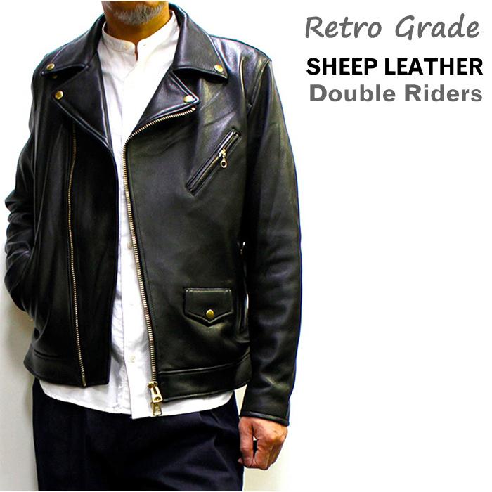 Retro Grade 羊革ダブルライダース SHEEPSKIN DOUBLE RIDERS (メンズ革