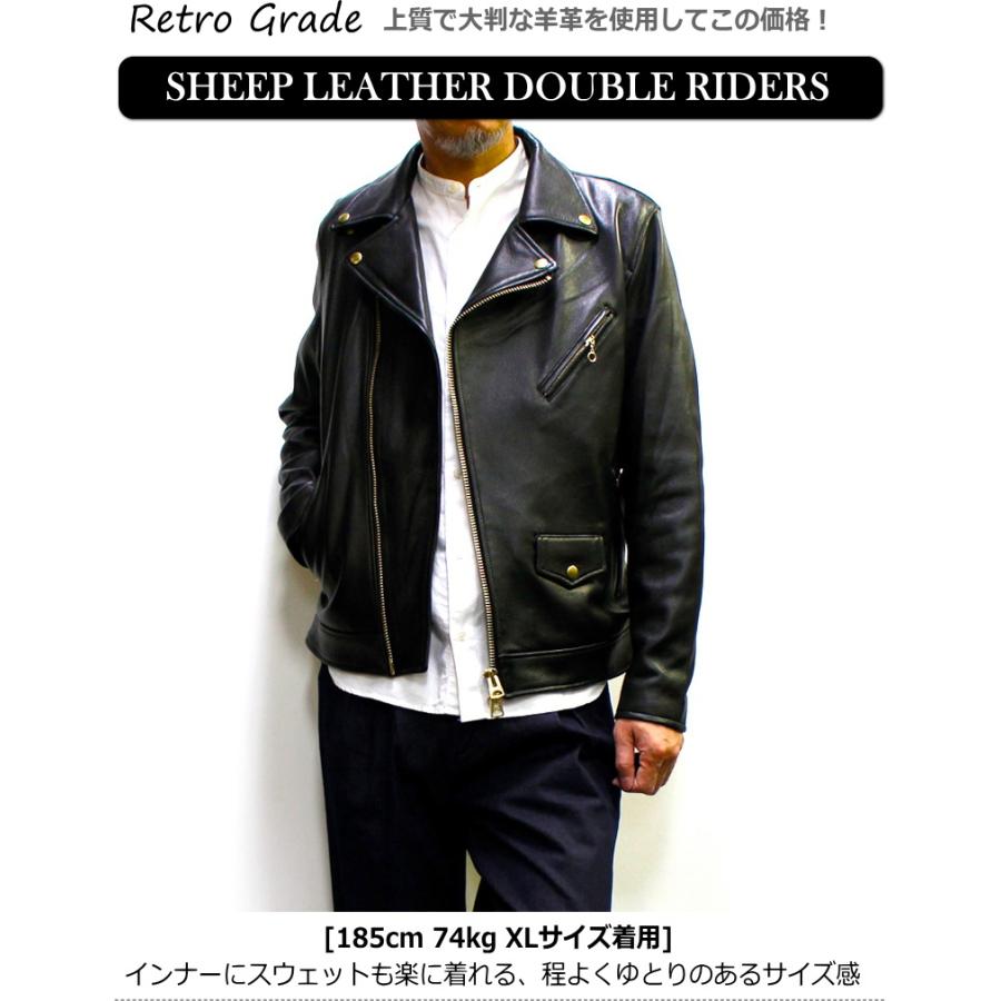 Retro Grade 羊革ダブルライダース SHEEPSKIN DOUBLE RIDERS (メンズ革 