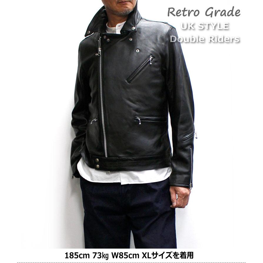 Retro Grade(レトログレード) 羊革ダブルライダースUKスタイル Retro Grade(レトログレード) 羊革ダブルライダースUKスタイル