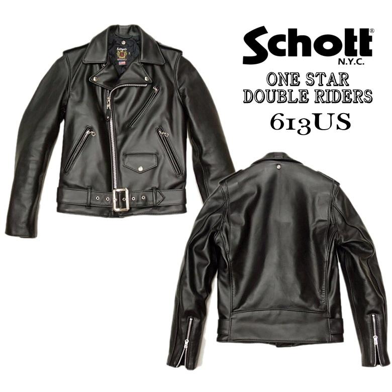 Schott ONESTAR RIDERS613US (ショット ダブルライダースワンスター613US) No.782-3950083【1回目のサイズ交換往復送料無料】｜p-mrt｜06