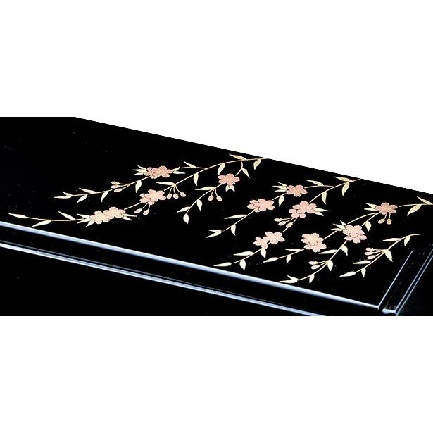 フリーBOX 宝石箱 ジュエリーボックス 黒 朱 sakura 桜 さくら 内布貼