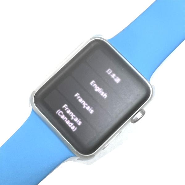 Apple Watch Sport 42mm MLC52J/A A1554 ブルースポーツバンド 充電