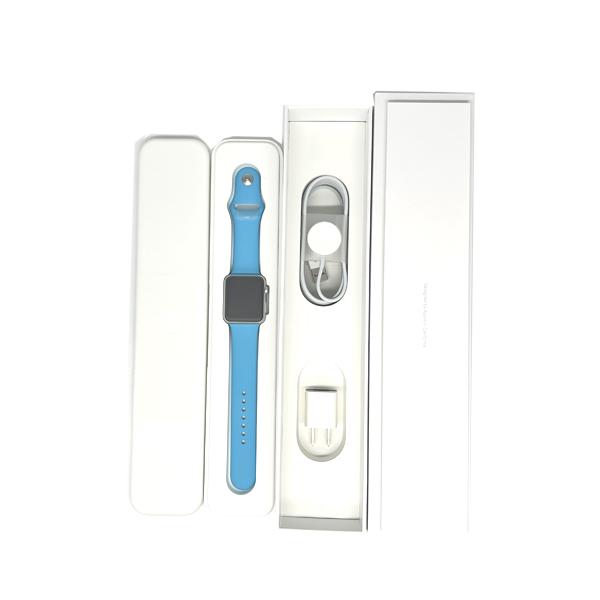 Apple Watch Sport 42mm MLC52J/A A1554 ブルースポーツバンド 充電