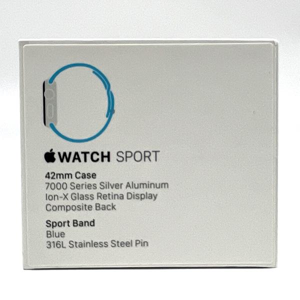 Apple Watch Sport 42mm MLC52J/A A1554 ブルースポーツバンド 充電