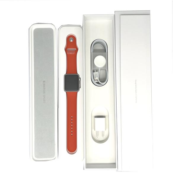 Apple Watch Sport 42mm MLC42J/A A1554 オレンジスポーツバンド 充電