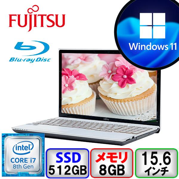 LIFEBOOK AH 富士通 AH53/D1 FMVA53D1W Core i7 8GB メモリ 512GB SSD