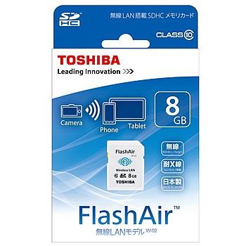 TOSHIBA FlashAir W-02 8GB SDHCカード　3個セット TOSHIBA（東芝） 【新品】東芝TOSHIBA/FlashAir W-02/無線LAN搭載