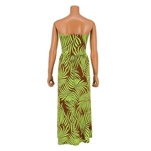   パームリーフ柄 ワンピース ワンピース パームリーフ ブラウン : P-Para - 通販 - Yahoo