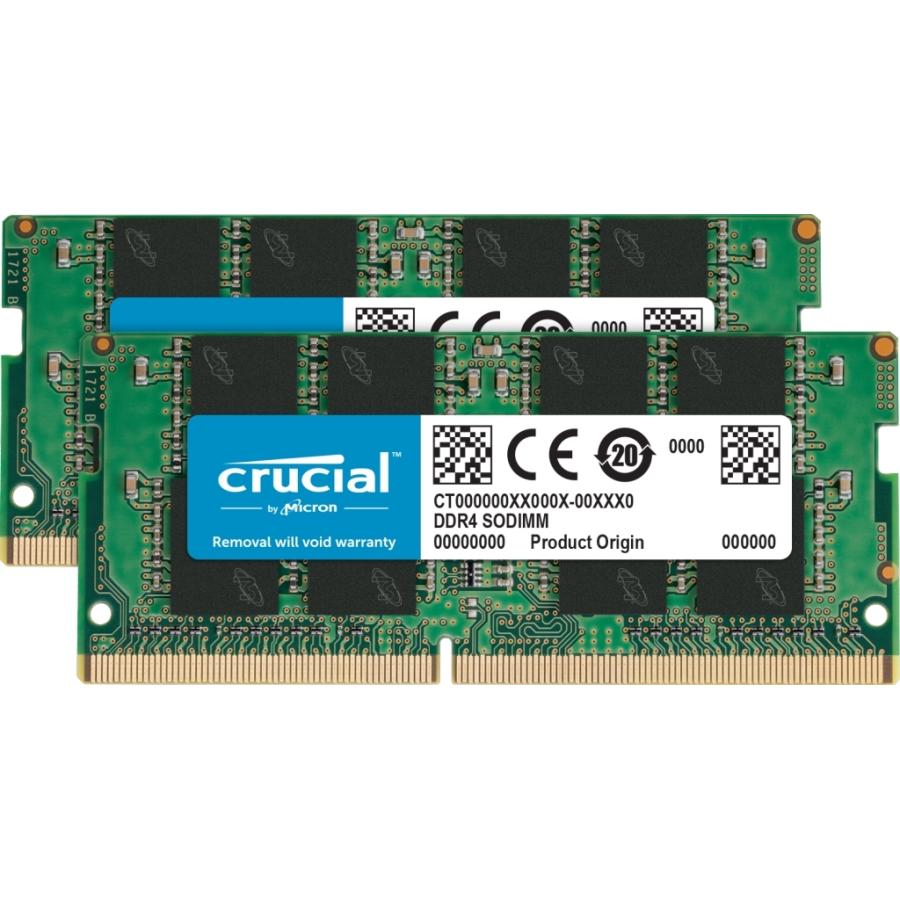 おすすめネット 2666MT/s(PC4-21300)CL19 32GB(16GBx2枚)DDR4 ノートPC用増設メモリ crucial SODIMM CT2K16G4SFRA266 260pin メモリー
