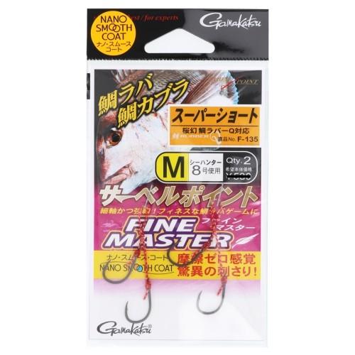 がまかつ 糸付サーベルポイント ファインマスター スーパーショート M 対象商品 鯛ラバ 新作送料無料 インチク メール便 鯛テンヤ ネコポス