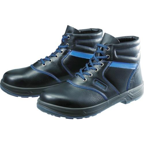 シモン 安全靴 編上靴 SL22-BL黒 ブルー 24.0cm SL22BL24.0