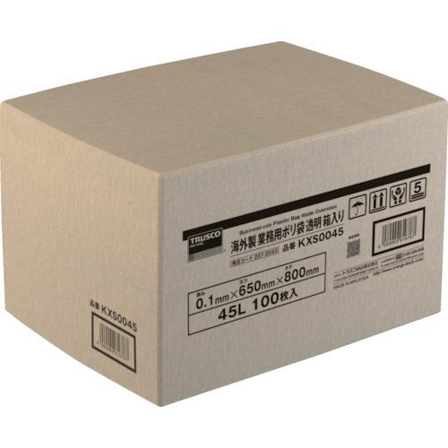 セール特別価格TRUSCO 海外製 業務用ポリ袋 透明・箱入 0.1×120L 100枚入 KXS00120