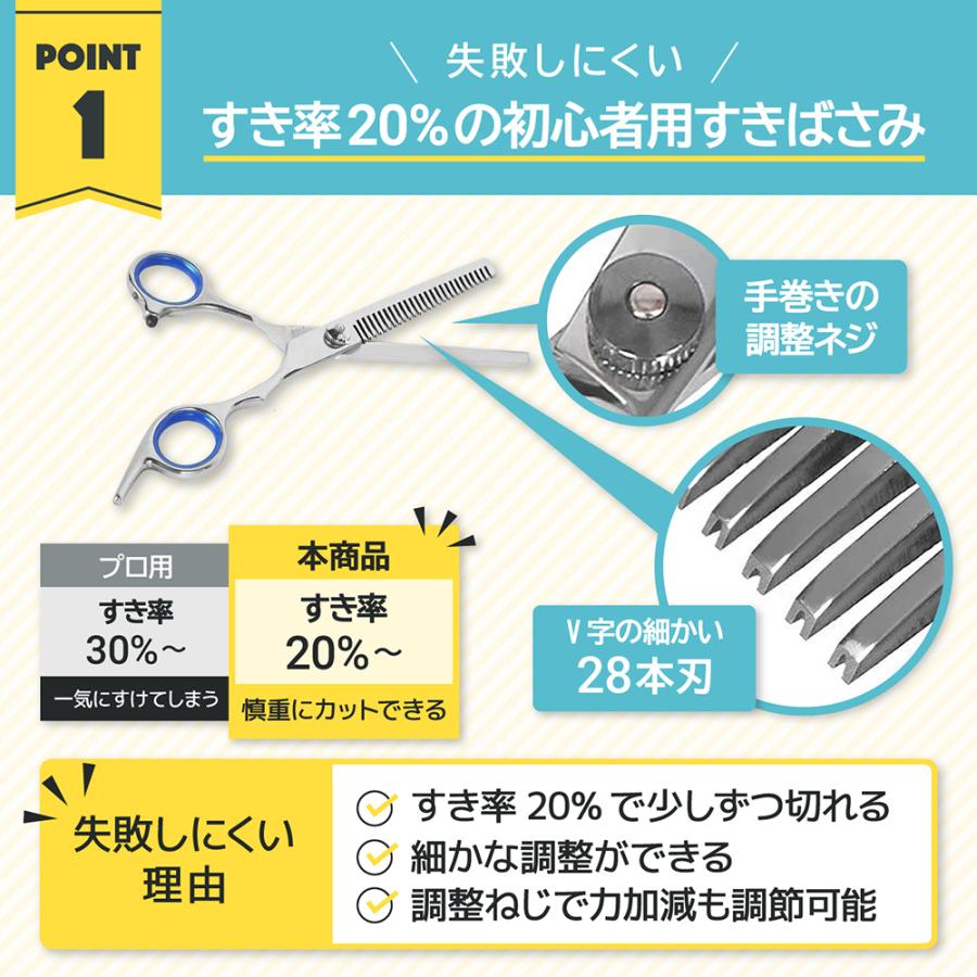 散髪用ハサミ セット はさみ スキバサミ すきばさみ 家庭用 子ども 髪