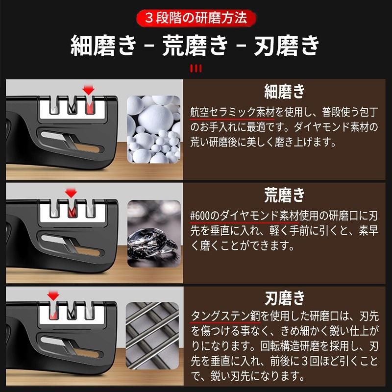 包丁研ぎ器 ハサミ研ぎ 包丁研ぎ はさみ研ぎ シャープナー ダイヤモンド 砥石 引くだけ 簡単 三段階研磨 ダイヤモンドシャープナー コンパクト 使いやすい Daily 1011 Petit Planet Yahoo 店 通販 Yahoo ショッピング