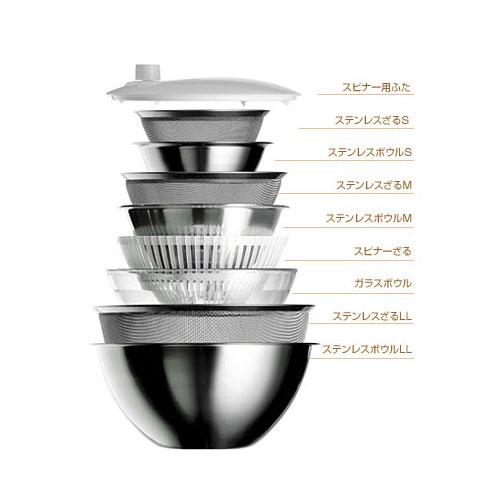 チェリーテラス　ボール＆ザル 3セット S，M，L CRISTEL（クリステル） ザル ボウル セット ALLROUND BOWLS オール