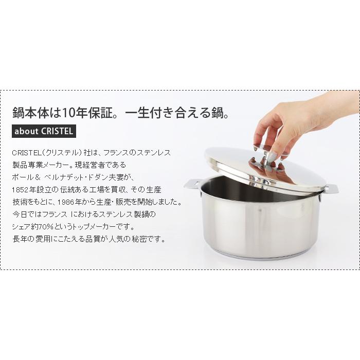 CRISTEL（クリステル） 爆買 鍋 両手深鍋 G22cm フタ付き グラフィット