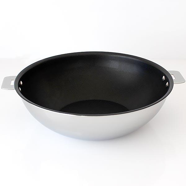 CRISTEL ノンスティック中華鍋 28cm CRISTEL クリステル鍋 中華鍋28cm ノンスティック加工 チェリー