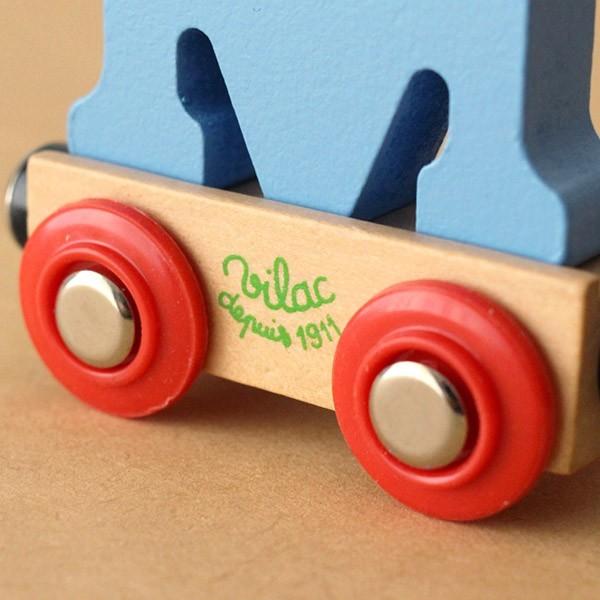 【vilac】Boulangerie 木製ミニカーセット 知育玩具 汽車 VILAC ヴィラック アルファベット トレイン 木製