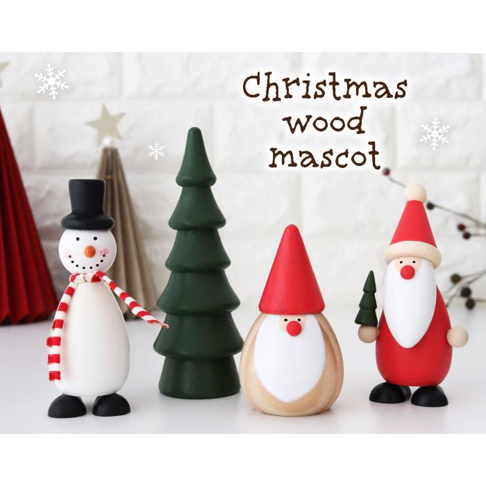 DECOLE（デコレ） 木製 置物 クリスマス ウッドマスコット 全4種