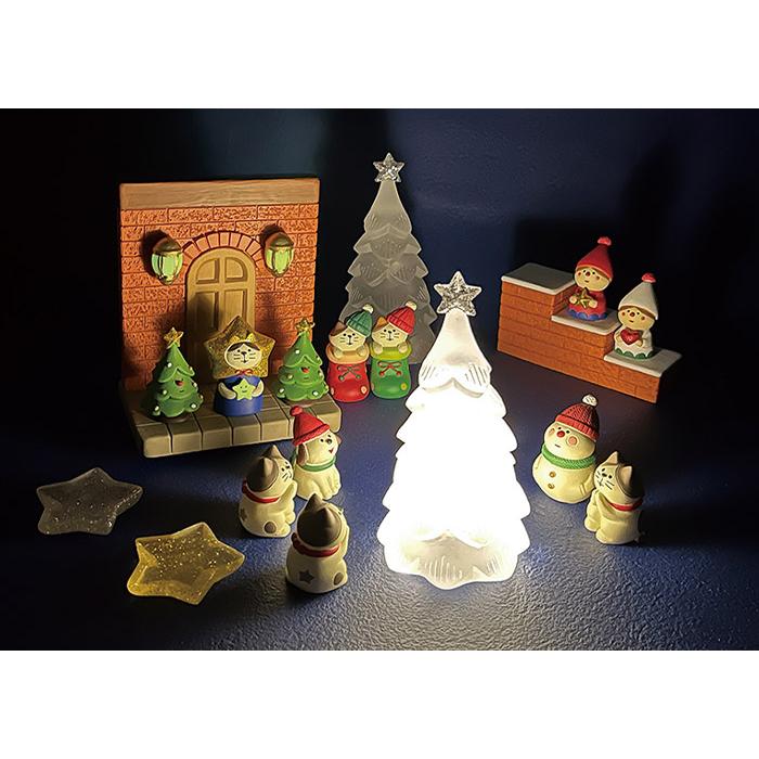 0328-014 デコレ コンコンブル クリスマスセット　※お求めの方はスタッフまでお声掛けください。 DECOLE（デコレ） concombre コンコンブル クリスマス お願いにゃんこ
