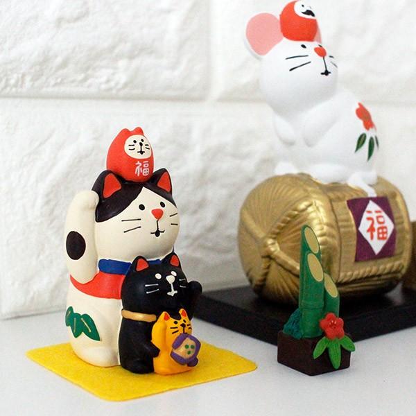 DECOLE（デコレ） concombre コンコンブル お正月 福重ね招き猫 : 北欧