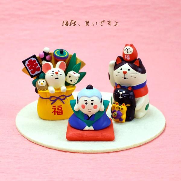 DECOLE（デコレ） concombre コンコンブル お正月 福重ね招き猫 : 北欧