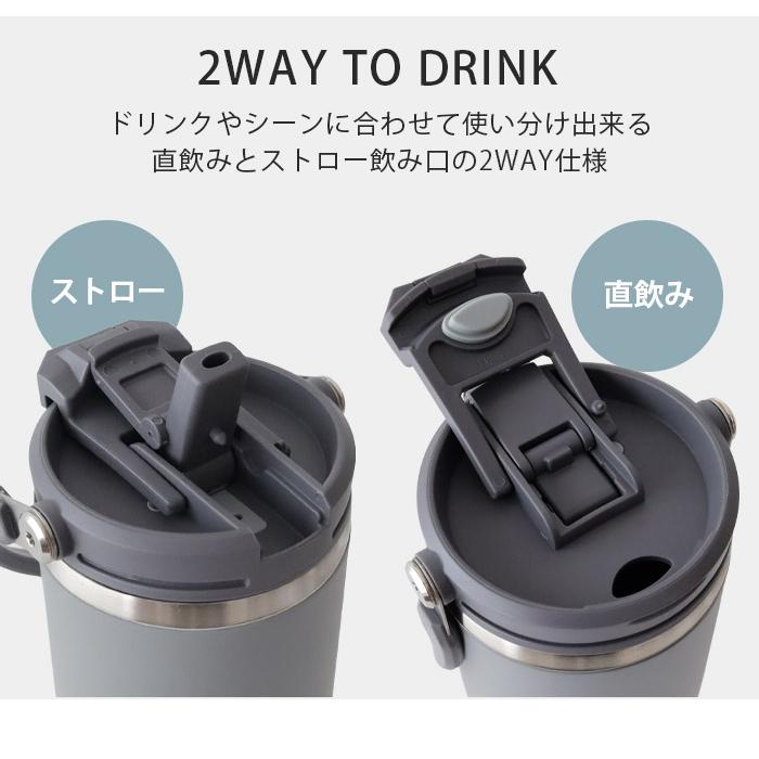 タンブラー 水筒 TYESO タイソ ティエソ ハンドル付き ポータブル