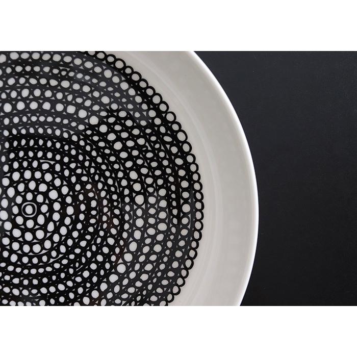 プレート 皿　マリメッコ Rasymatto ラシィマット プレート 20.5cm　ホワイト×ブラック｜p-s｜04