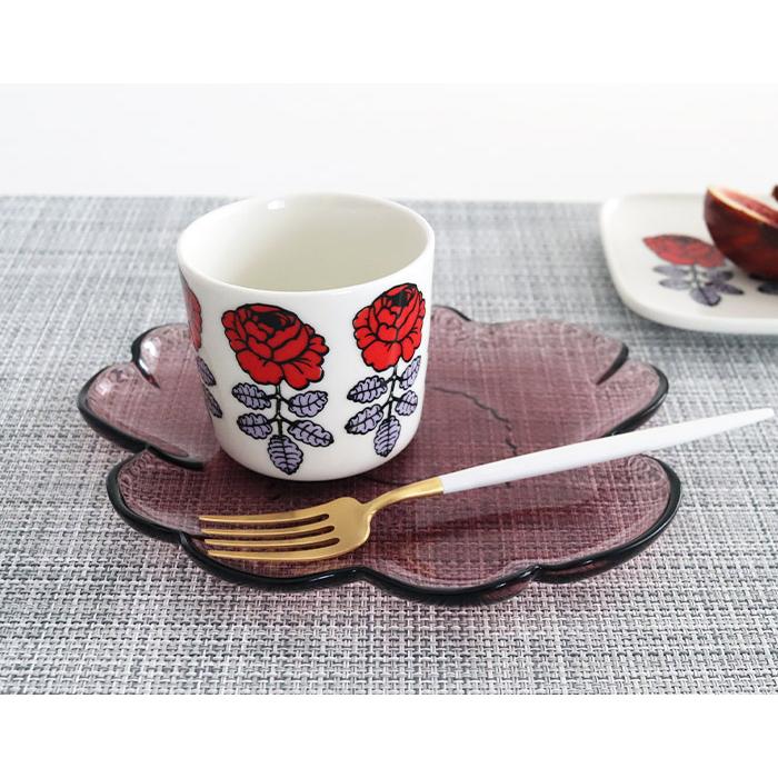 【新品未使用】マリメッコ　marimekko ウニッコ　ガラス　プレート　皿　桜 marimekko（マリメッコ） プレート 皿 ウニッコ Unikko shape ガラス