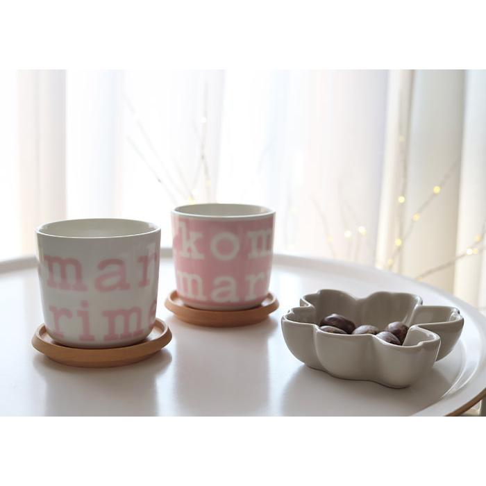 marimekko（マリメッコ） ラテマグ 2個セット ロゴ コーヒーカップ