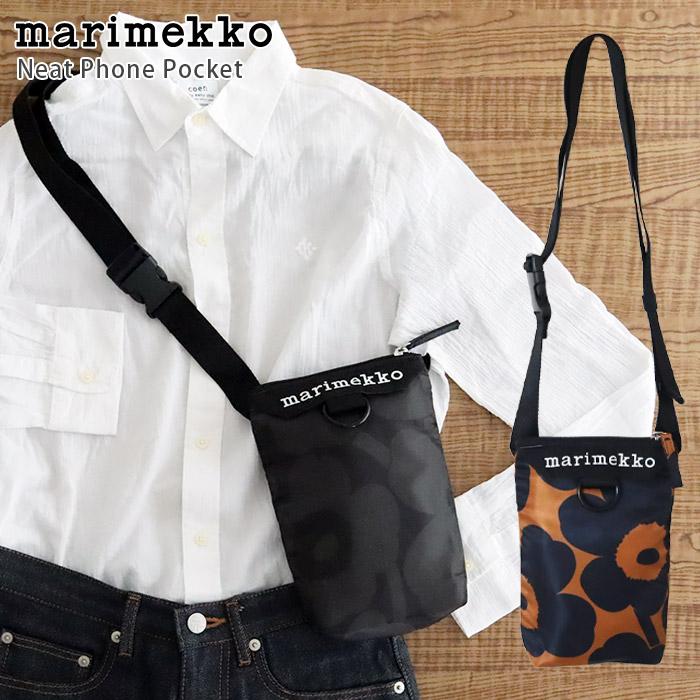 新品 マリメッコ Marimekko ショルダーバッグ ウニッコ NEAT PHONE POCKET ライトイエロー/ベージュ marimekko（マリメッコ） 並行輸入 ショルダーバッグ ウニッコ NEAT