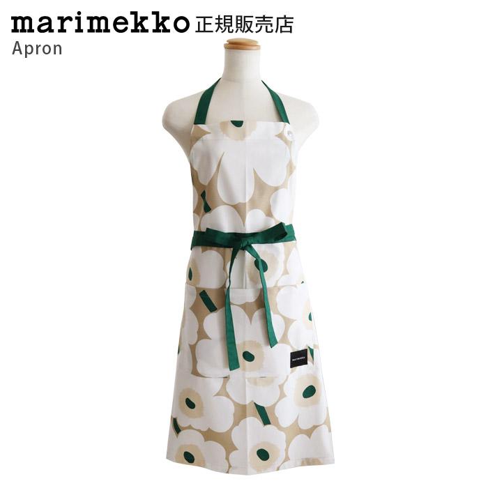 新品 marimekko Pieni Unikko エプロン サンド×エメラルド marimekko（マリメッコ） エプロン ピエニ ウニッコ Pieni Unikko 大人
