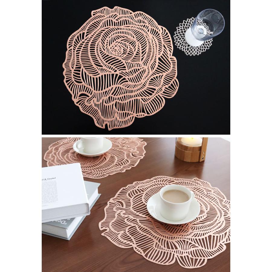 chilewich（チルウィッチ） ランチョンマット プレスド ローズ Rose 全