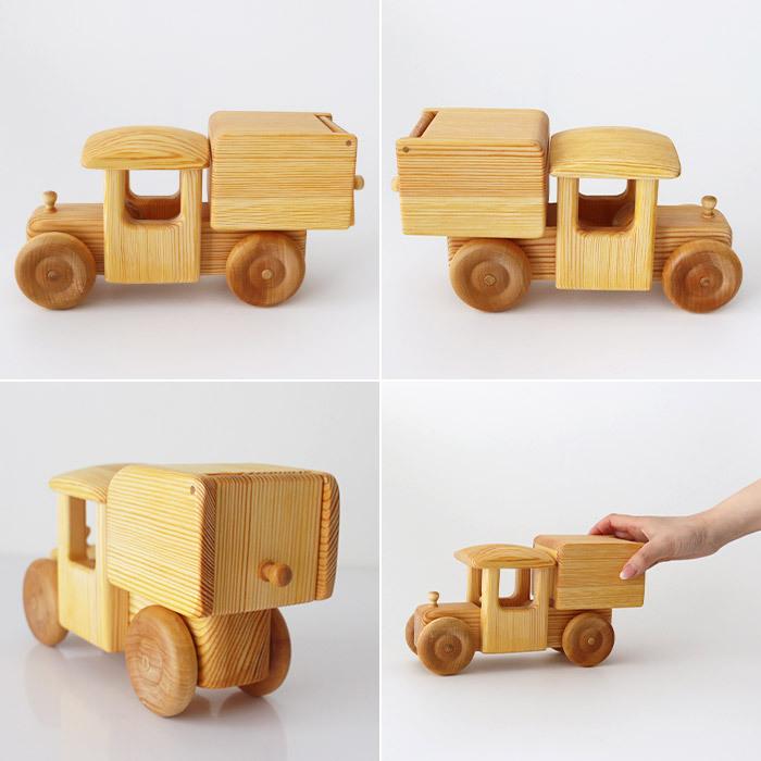 DEBRESK（デブレスカ） おもちゃ 木製 乗り物 ミニカー 北欧の郵便車
