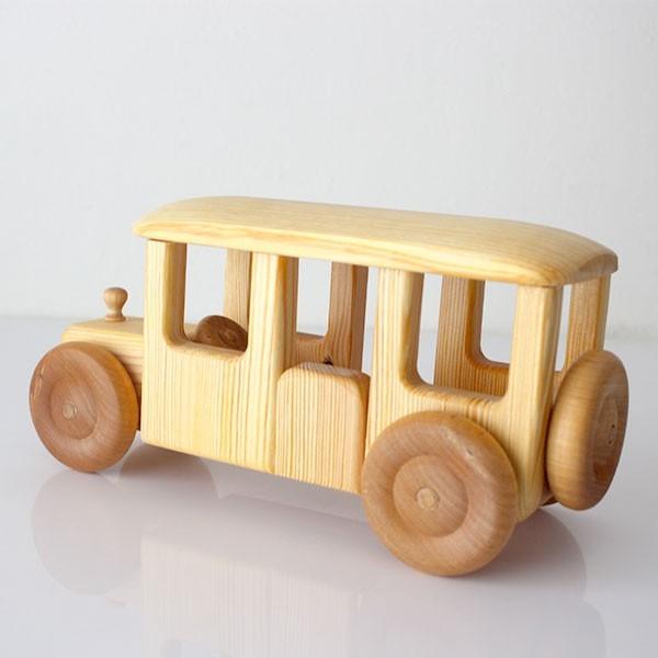 デブレスカ社 木製バス DEBRESK（デブレスカ） おもちゃ 木製 乗り物 ミニカー 北欧のバス