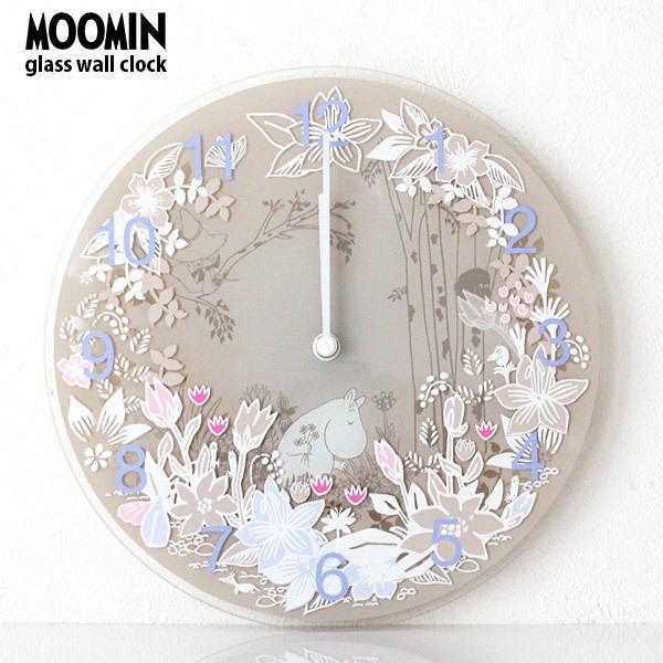 【希少】掛け時計 ムーミン ピッキング フラワー 北欧 インテリア 雑貨 MOOMIN（ムーミン） ガラス ウォール クロック 壁掛け 時計 Moomin