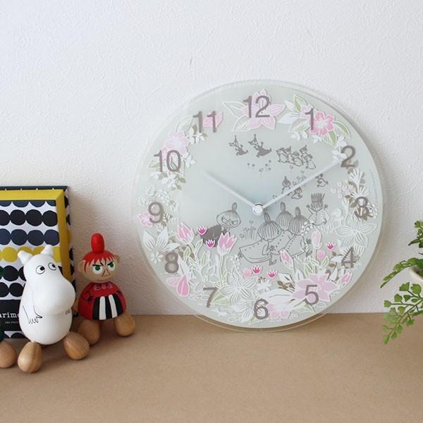 ムーミン MOOMIN 掛け時計 ガラス ウォール クロック MOOMIN ムーミン ガラス ウォール クロック 壁掛け 時計 Moomin