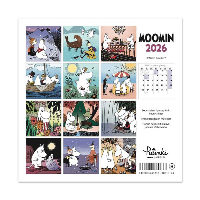 MOOMIN（ムーミン） カレンダー 2026年 ウォールカレンダー スモール