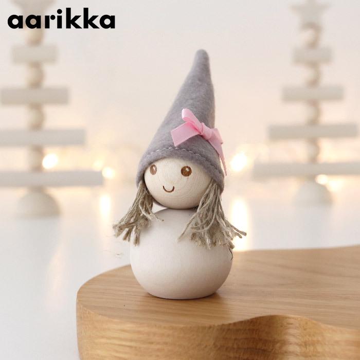 クリスマス 置物　アーリッカ aarikka 氷の国のパッカネン Hilda リボン H9cm　北欧 インテリア 木製 オブジェ 雑貨｜p-s