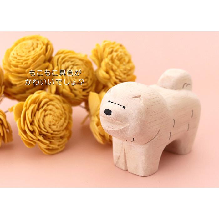 T-LABO polepole ぽれぽれ 木製 置物 ぽれぽれ動物 チャウチャウ