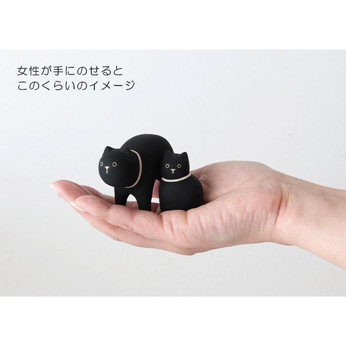T-LABO polepole ぽれぽれ 木製 置物 ぽれぽれ動物 クロネコ : 北欧