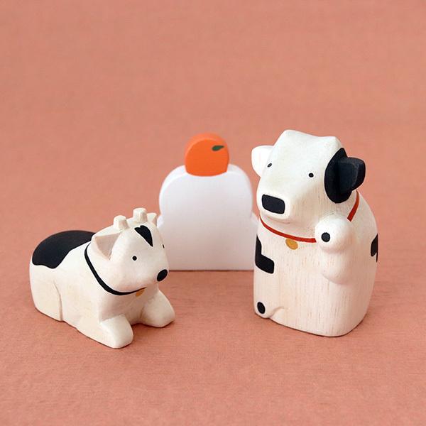 T-LABO polepole ぽれぽれ 木製 置物 2021年 干支 ぽれぽれ動物 ウシ