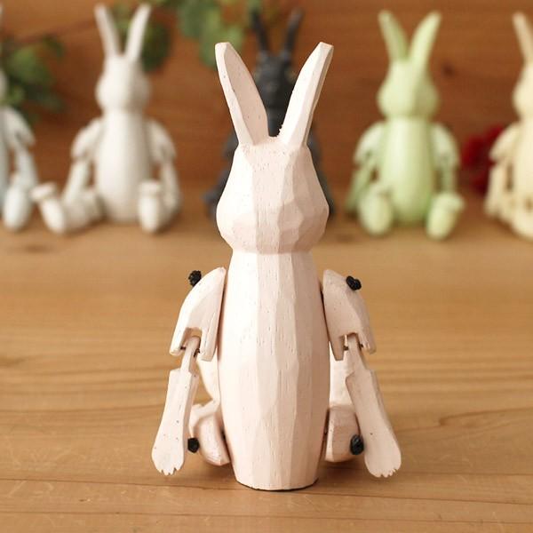T-LABO polepole ぽれぽれ 木製 置物 パステルウサギ ベビー ピンク