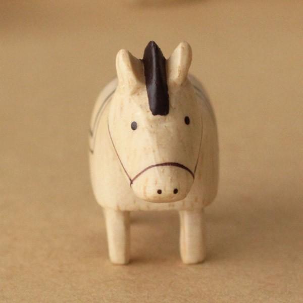 T-LABO polepole ぽれぽれ 木製 置物 えとシリーズ うま : 北欧雑貨