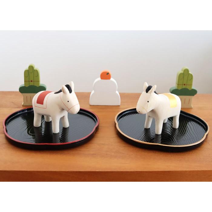 T-LABO polepole ぽれぽれ 木製 置物 2026年 干支 ぽれぽれ動物 ウマ